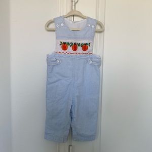 Smocked Pumpkin Long John John